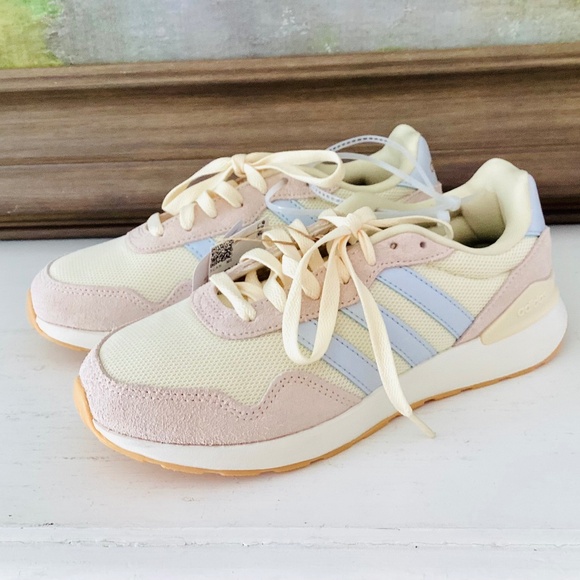 adidas Shoes - Adidas Run 60s 4.0 sneakers Wonder White Ice Purple Alumina Women’s Size 5.5 NWT